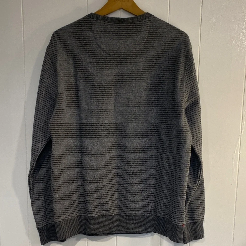 Preppy Fleece Crewneck Sweater Recycled Cotton Sustainable Charcoal Gray Medium